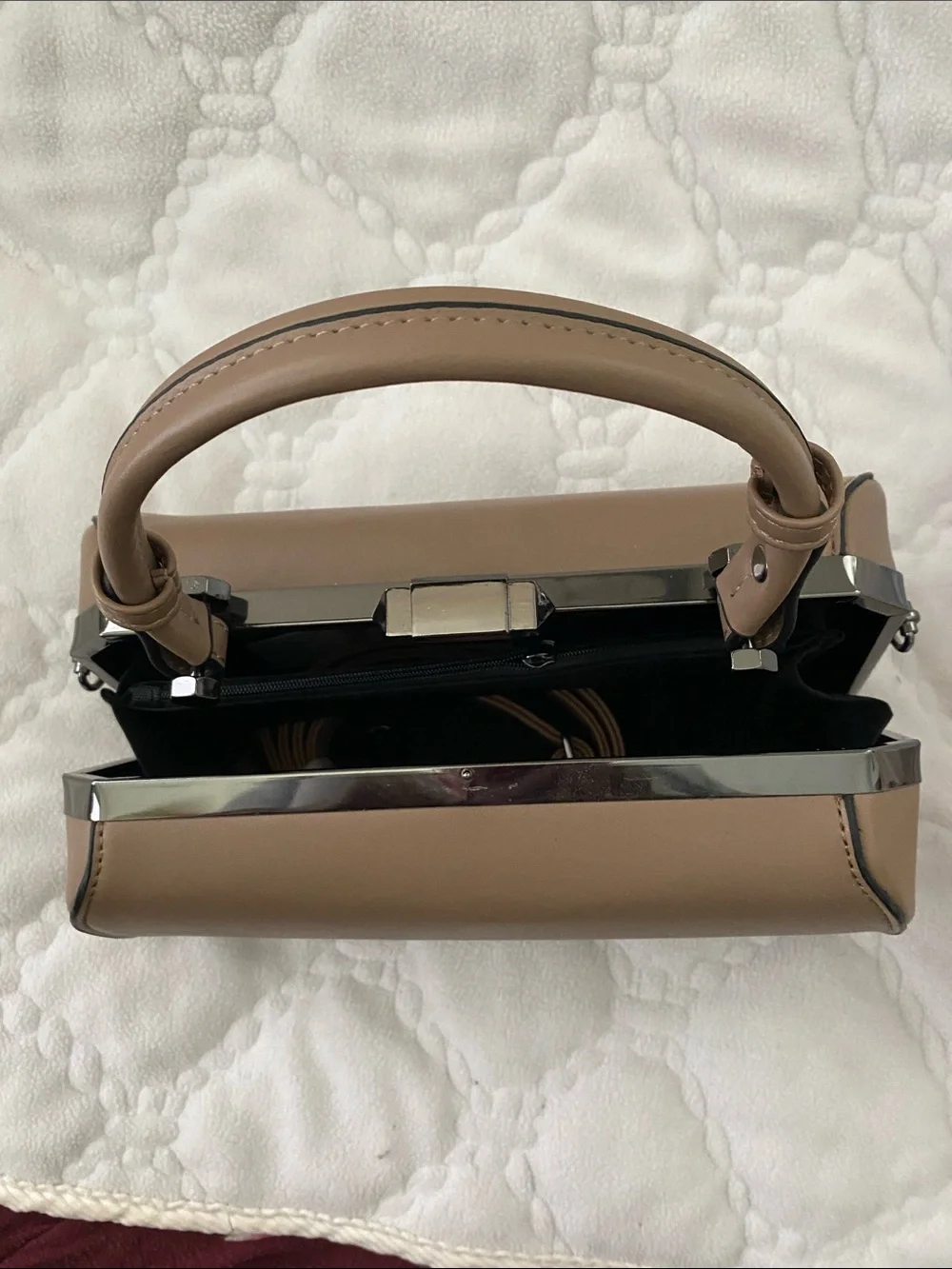 Structured Top-Handle Satchel in T